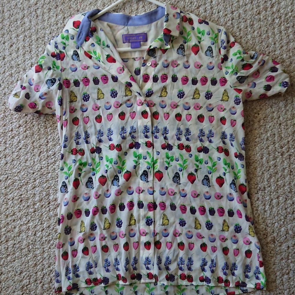 Versace x H&M colorful fruits top size 8